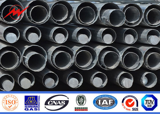 High Voltage Hot Dip Metal Light Pole For Electrical Transmission , 90 Feet Length