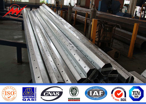 69kv Galvanized Steel Utility Pole For Electricity Distribution Line