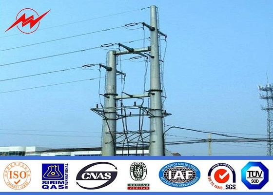 11.9m - 600dan Power Transmission Poles Galvanized Octagonal Electrical Power Pole