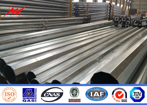 12 Side 11.8m Electrical Galvanised Steel Pipe Steel Tube For Transmission Line