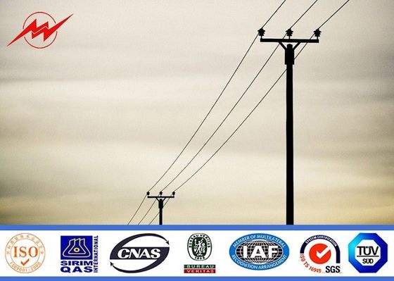 Galvanized Utility Power Poles with face to face joint mode / nsert mode