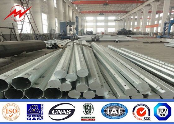 Galvanized Utility Power Poles with face to face joint mode / nsert mode