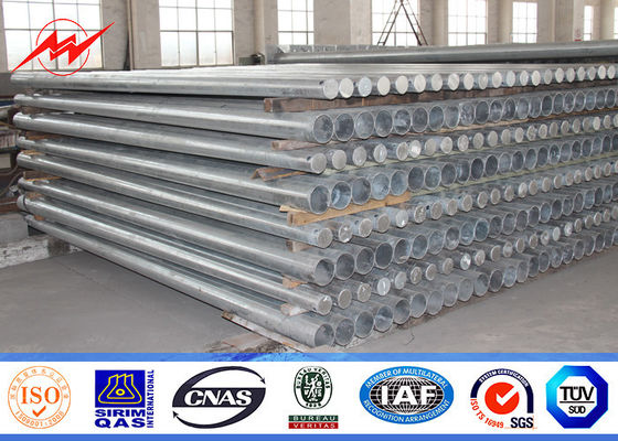 115KV 75Feet Tapered Round Steel Utility Power Poles / Galvanized Steel Pole