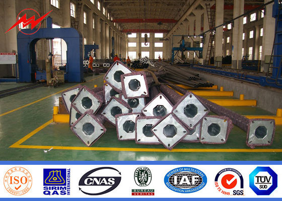 conical type Q235 Steel galvanized Street Light Poles 6M 7M 8M