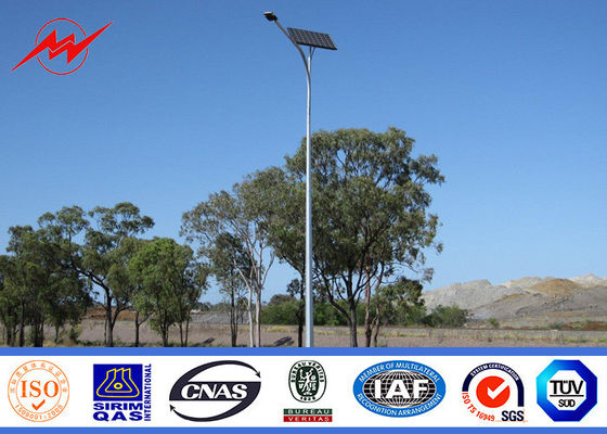 Hot - Dip Galvanized Engineering steel Street Light Poles 12M 30w 120w
