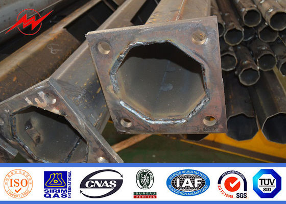 Hot - Dip Galvanized Engineering steel Street Light Poles 12M 30w 120w
