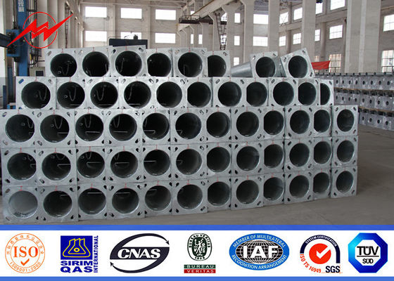 15M Tubular Galvanized  Steel Utility Power Electrical Pole Venezuela For 33KV Electrical Power Distribution
