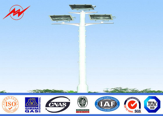 GR50 Steel 12 Side Stadium Light High Maszt Tower 10nos 200W HPS Lights With Rasing Sytem Maintanence