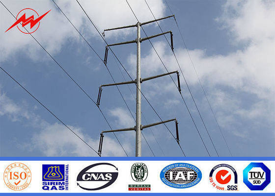 24.5M Power Steel Electrical Power Transmission Poles For Electricity Distribution Line Project
