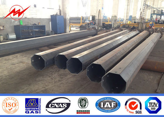 24.5M Power Steel Electrical Power Transmission Poles For Electricity Distribution Line Project