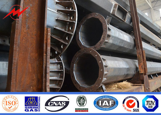 Galvanized Q235 Single Arm Electric Street Light Poles With 4mm Thickness