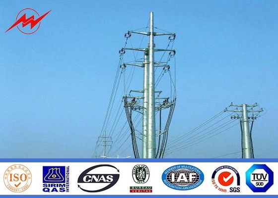 33kv Transmission Line Electrical Power Pole For Steel Pole Tower