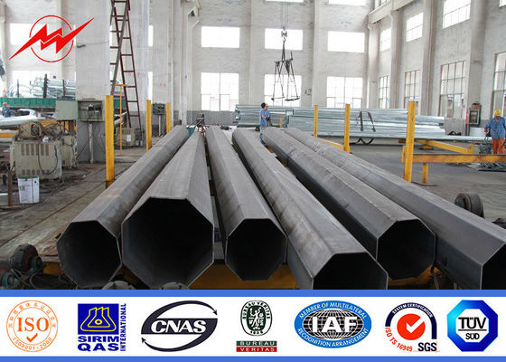 Galvanized Steel Tubular Pole For Electrical Distribution Line Project