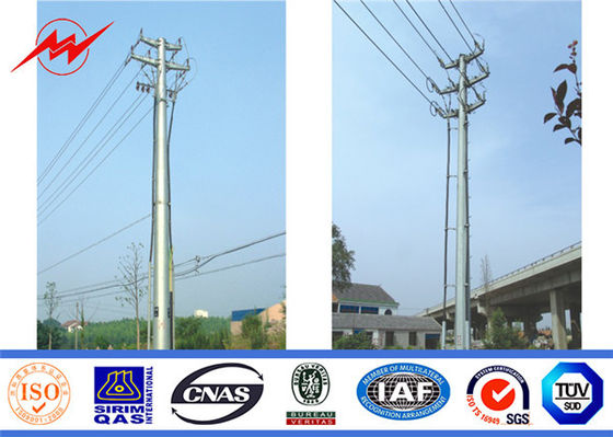 500kv Power Electricity Transmission Line Tower / Steel Straight Pole