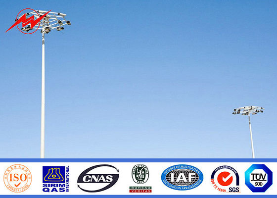12 boków 50M słupów oświetleniowych o wysokiej sile masztowej z Aotumatic Hoisting System