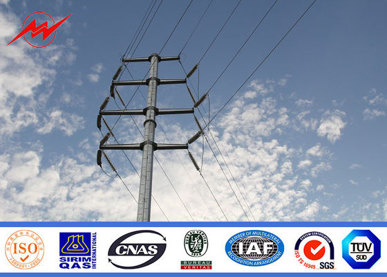 Galwanizowany i bitumiczny stalowy słup do zasilania linii dystrybucyjnej