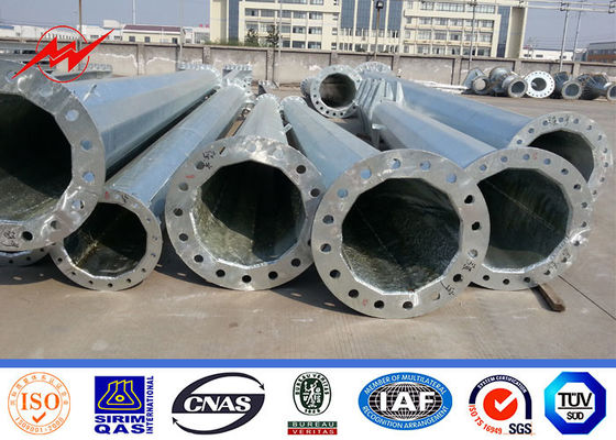 450Mpa Min. Stress Power Electric Power Polak, Cross Arm Galvanized Steel Poles
