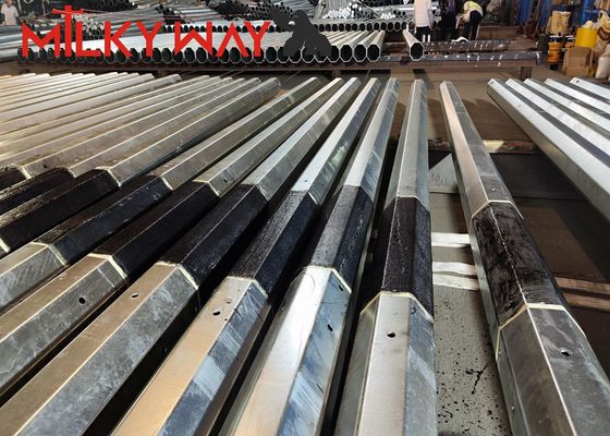 1250 Dan 11.8M 8 Stron Elektryczny słup zasilania 4mm Grubość Bezpośrednie zakopanie ASTM A123 Standardy galwanizacji