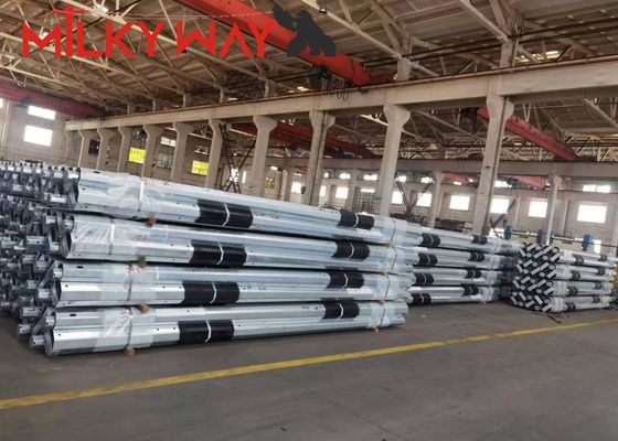 3,8 mm 7,2 mm 9m 11m Malaysia Hop Dip Galvanzation Stalowe słupy elektryczne z FRP