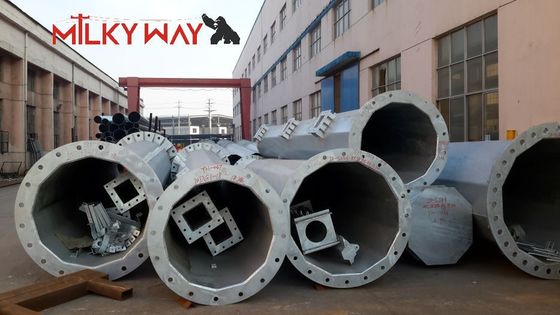 Słup stalowy 3,5m-15m do oświetlenia ulicznego z opcjami stożkowymi i wielokątnymi