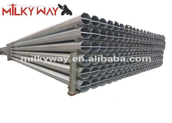 12M 16KN Stalowy rurkowy słup elektryczny dla projektu transmisji linii dystrybucyjnej energii elektrycznej