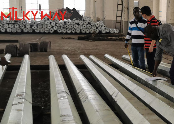 12m 14m 2Sekcje ekologiczne elektryczne słup energii elektrycznej dla zrównoważonej i zielonej transmisji mocy