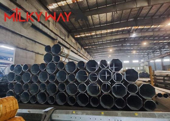 36-metrowa ocynkowana wieża monopolska ze stali dla sieci komórkowych obciążenie 24kN