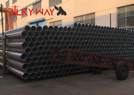 11KV 38KV Galwanizowany słup zasilania elektrycznego Galwanizowane ośmiokątne słupy elektryczne