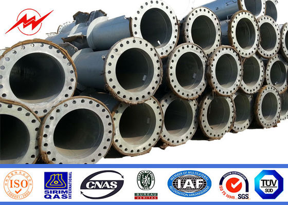 33 Kv Tower Electric Galvanized Tubular Steel Pole 10-220kv Transmission Power Line