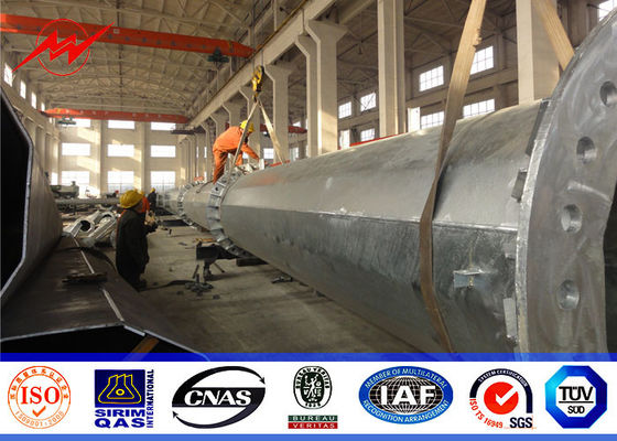 Galwanizowana 70-metrowa dystrybucja słupów elektrycznych dla projektu Filipiny 132kv 69kv