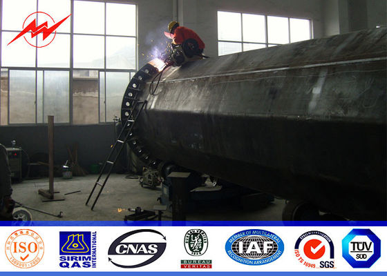 Galwanizowana 70-metrowa dystrybucja słupów elektrycznych dla projektu Filipiny 132kv 69kv