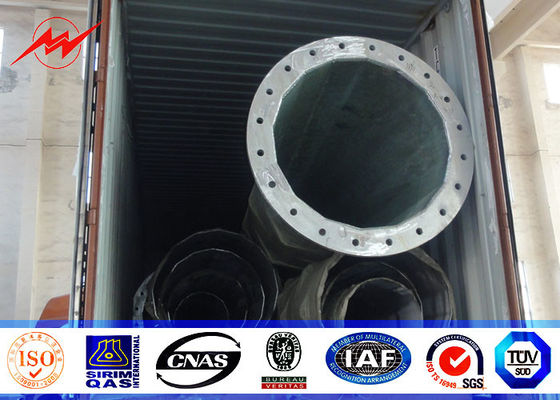 Galwanizowana 70-metrowa dystrybucja słupów elektrycznych dla projektu Filipiny 132kv 69kv