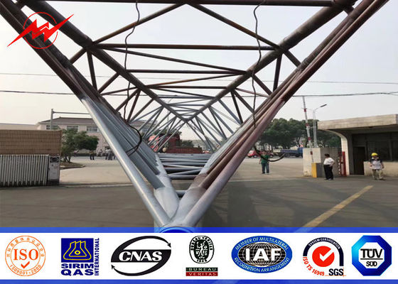 Komunikacja Telekomunikacja Stal Mono Pole Telecom Three Legs Tower Z 86 Standardem galwanizacji