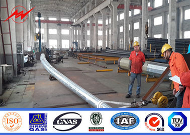1-30mm Polygonal Steel Power Pole Hot - Dip Galvanization 30 Years Warrenty
