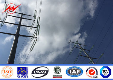 69KV Elektryczne galwanizowane stalowe słupki użytkowe słup przesyłowy
