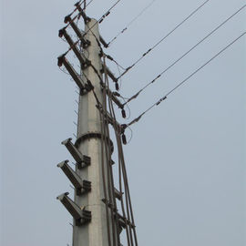 Wielokątne izolatory elektryczne 50FT Stalowe słupy dystrybucyjne Słupy do 132KV