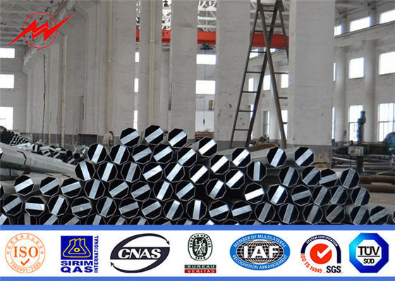 Skrzynia biegów Gabon Q345 Stalowy słup elektroenergetyczny, metalowe słupy mocy 10m 330 kg