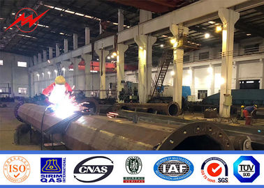 Kołnierz 90FT Typ 3 segmenty Stalowy słup ocynkowany Monopole z bitumem