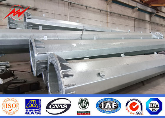 30,5 m Typ kołnierza Tradycyjny ocynkowany stalowy słup, słupy do przesyłu energii elektrycznej