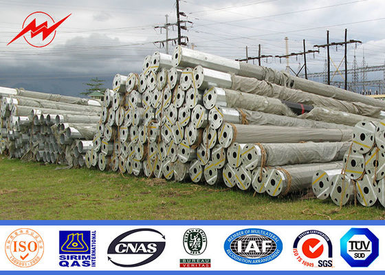 Ośmiokątny słup elektryczny ze stali elektrycznej do linii dystrybucji energii 69KV