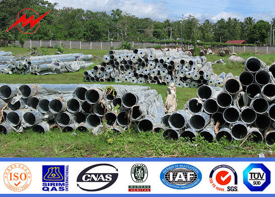 Ośmiokątny słup elektryczny ze stali elektrycznej do linii dystrybucji energii 69KV