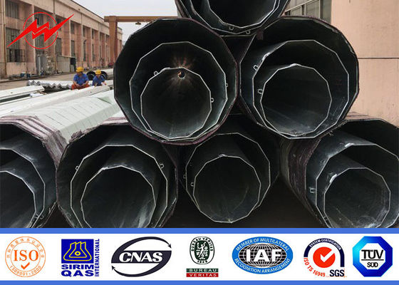 8M 6.5KN Obciążenie niszczące Stalowy słup rurowy Q345 Cynkowanie ogniowe