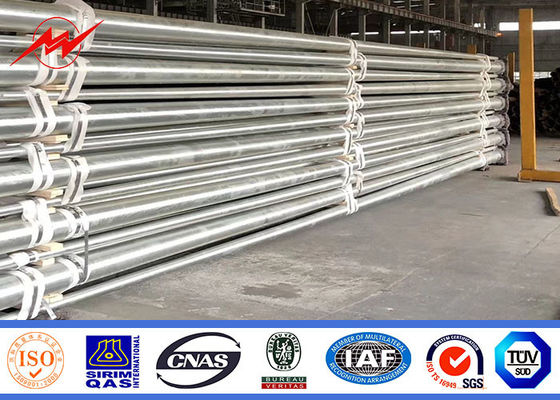 6m 7m 8m stalowy słup elektryczny do oświetlenia ulicznego typu flanszowego o wysokiej odporności na wiatr