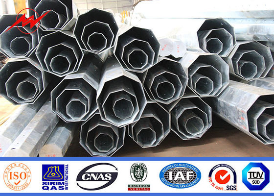 22 M Przesyłanie mocy Ocynkowany słup stalowy do zewnętrznej linii dystrybucji energii elektrycznej