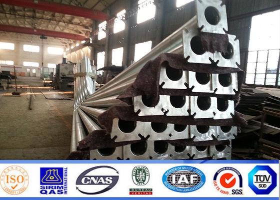 6m 7m 8m stalowy słup elektryczny do oświetlenia ulicznego typu flanszowego o wysokiej odporności na wiatr