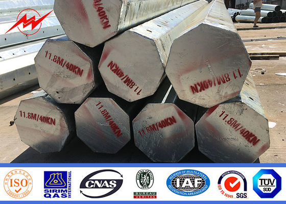 Słup afrykański 8m 16m poza linią elektryczną Stalowy słup zasilający o minimalnej granicy plastyczności 500Mpa