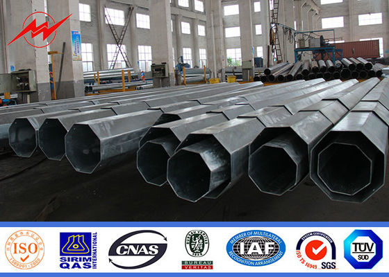 ASTM A572 GR50 15m 16m rurowy słup stalowy do projektu linii dystrybucji energii