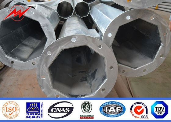 Ośmiokątny słup rurowy ze stali ocynkowanej ogniowo 80 stóp 90 stóp ASTM A123