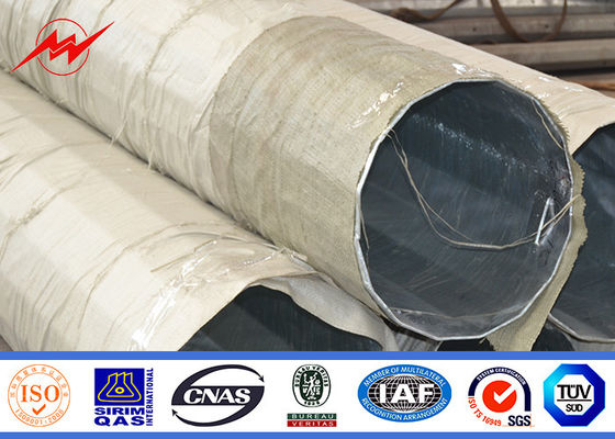 60ft 65ft Burial typu bitumicznego Ocynkowany stalowy słup rurowy do transmisji