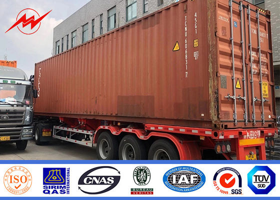 60ft 65ft Burial typu bitumicznego Ocynkowany stalowy słup rurowy do transmisji